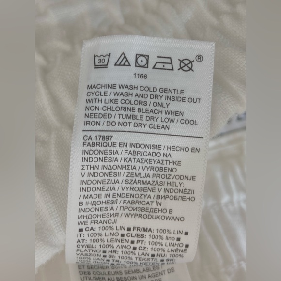 Athleta 100% Linen High Rise 4” Inseam White Cabo Shorts 2 Coastal Spring Summer - Picture 6 of 9